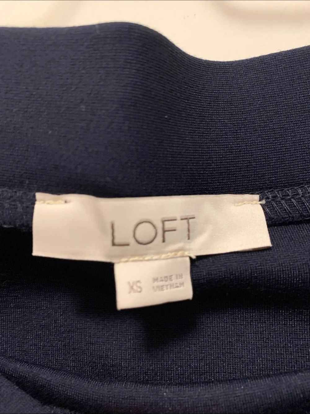 LOFT Navy A-Line Ruffled Hem Skirt
